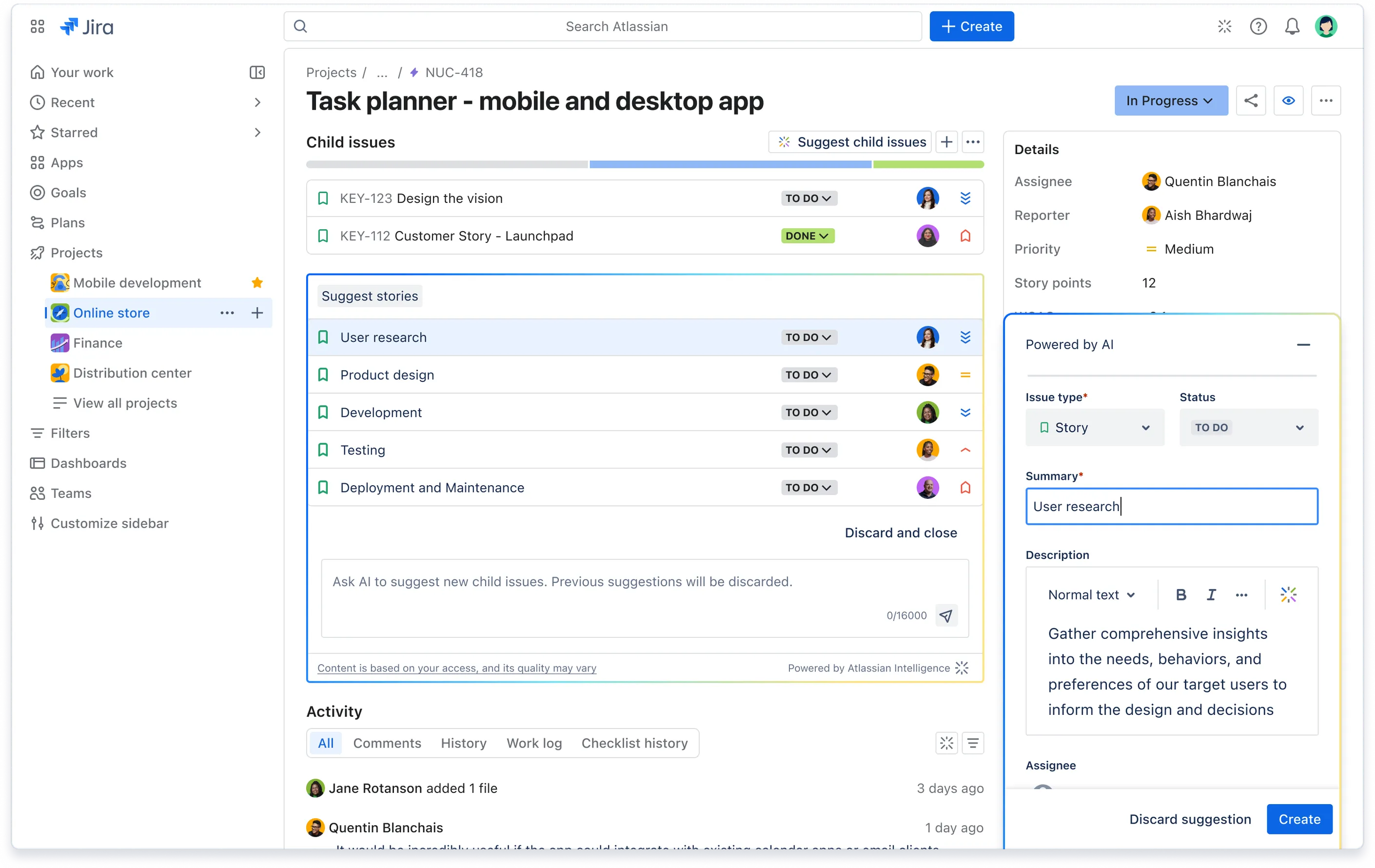 Atlassian Intelligence in Jira – Überblick über die neuen KI-Funktionen