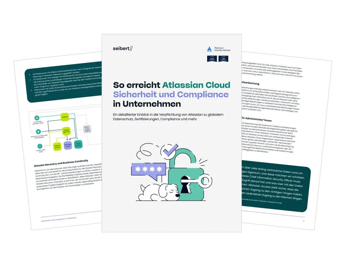 Cover des Whitepapers Sicherheit & Compliance in der Atlassian Cloud