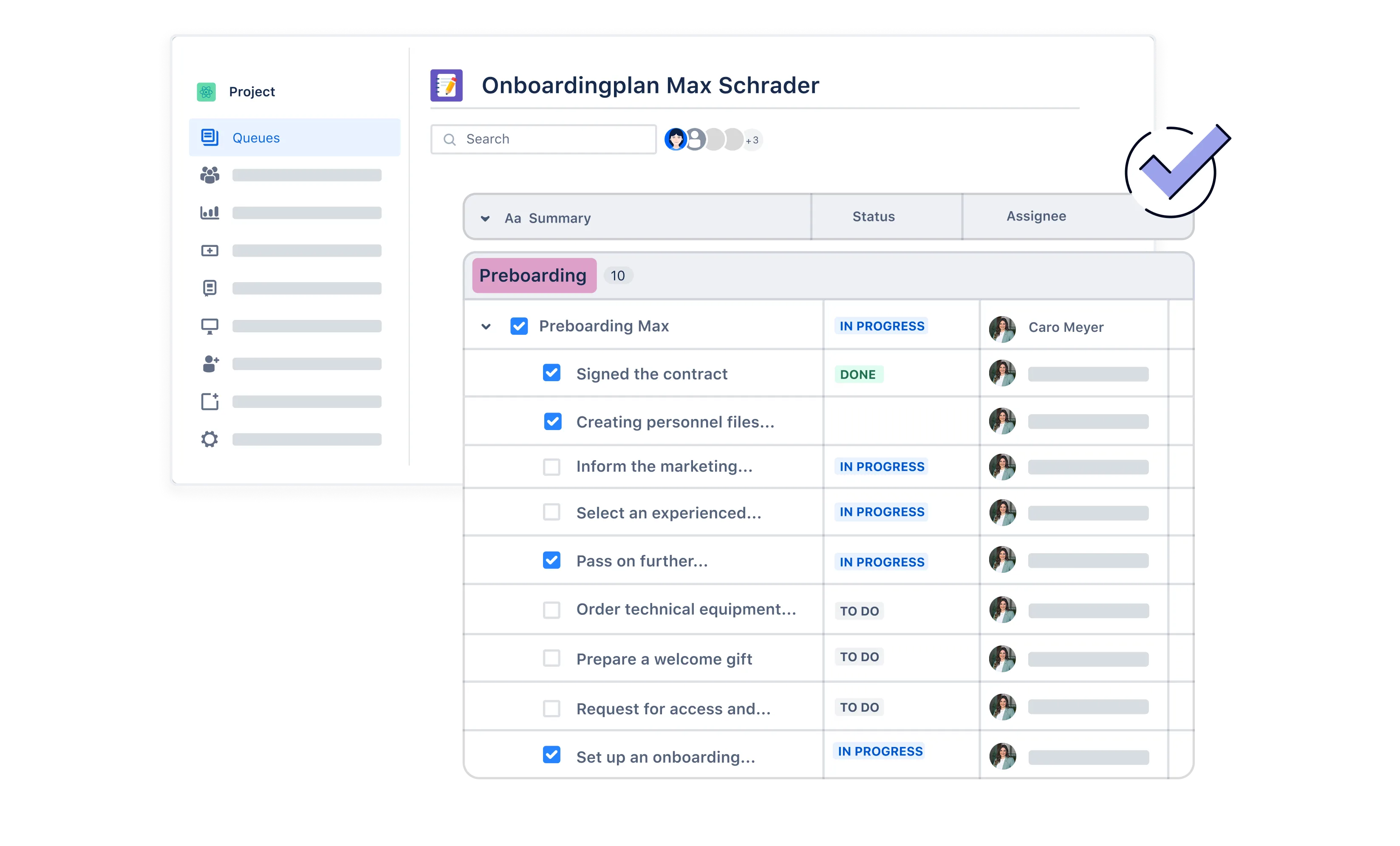 Onboarding-Plan in Jira Service Management