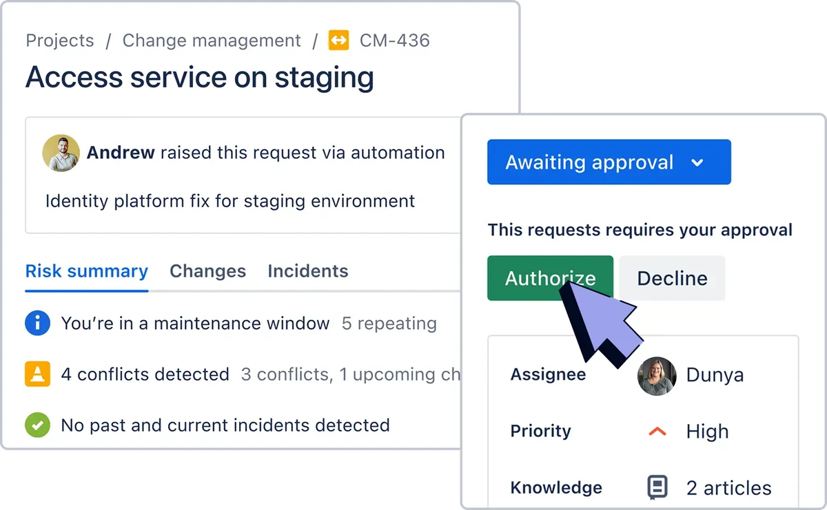 Change Management mit Jira Service Management