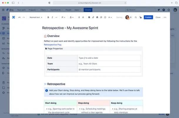 Jira Retrospektiven - Automatische Erstellung von Retro-Seiten in Confluence