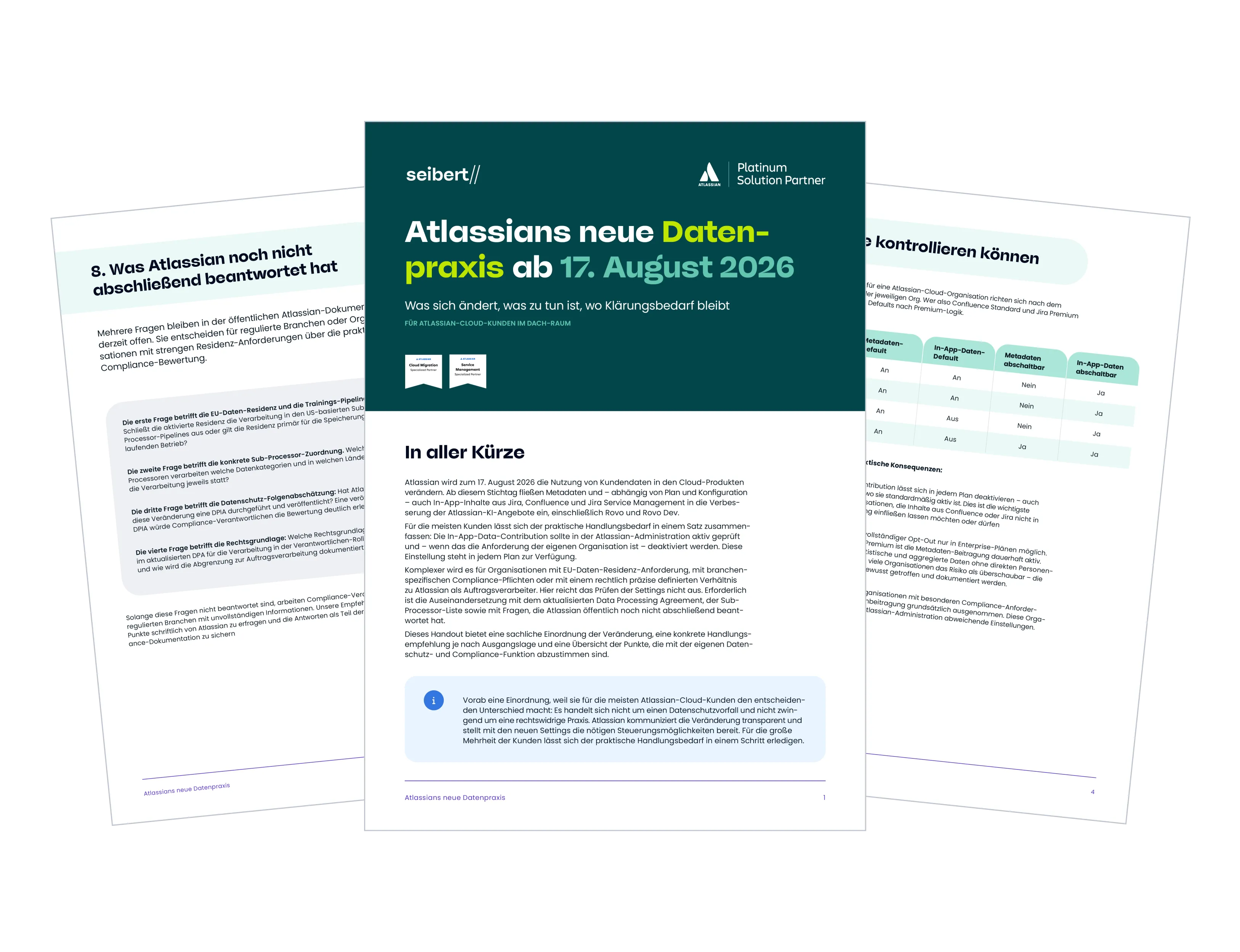 Cover des Handouts Atlassians neue Datenpraxis ab 17. August 2026